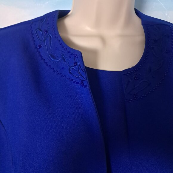 Anthony Richards size 12 cobalt 2-piece dress, LIKE NEW CONDITION - Picture 7 of 8